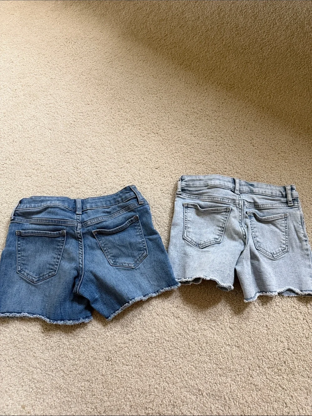 Lot of 2 GAP girls  Denim Shorts - stretch midi short size 10